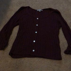 Top 3/4 sleeve burgundy